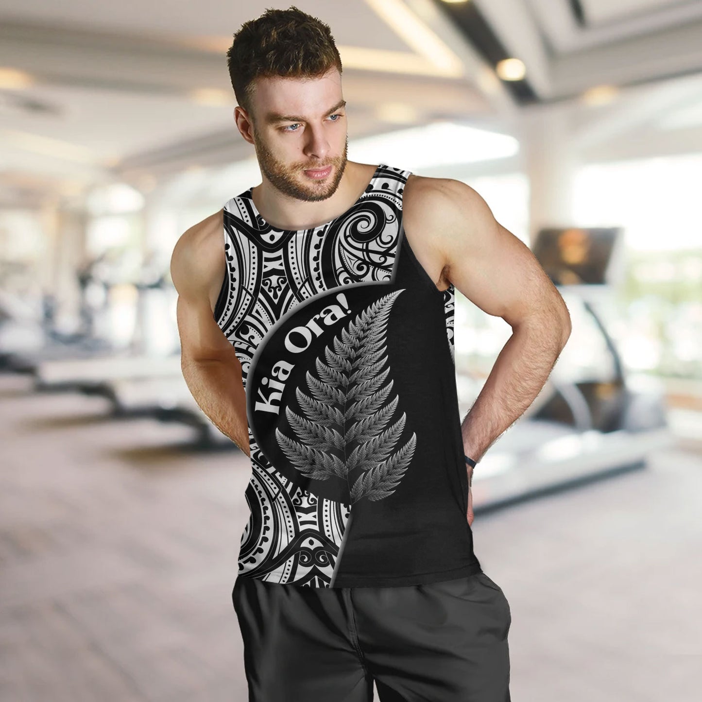 New Zealand Custom Personalised Tank Top Kia Ora Silver Ferns Style