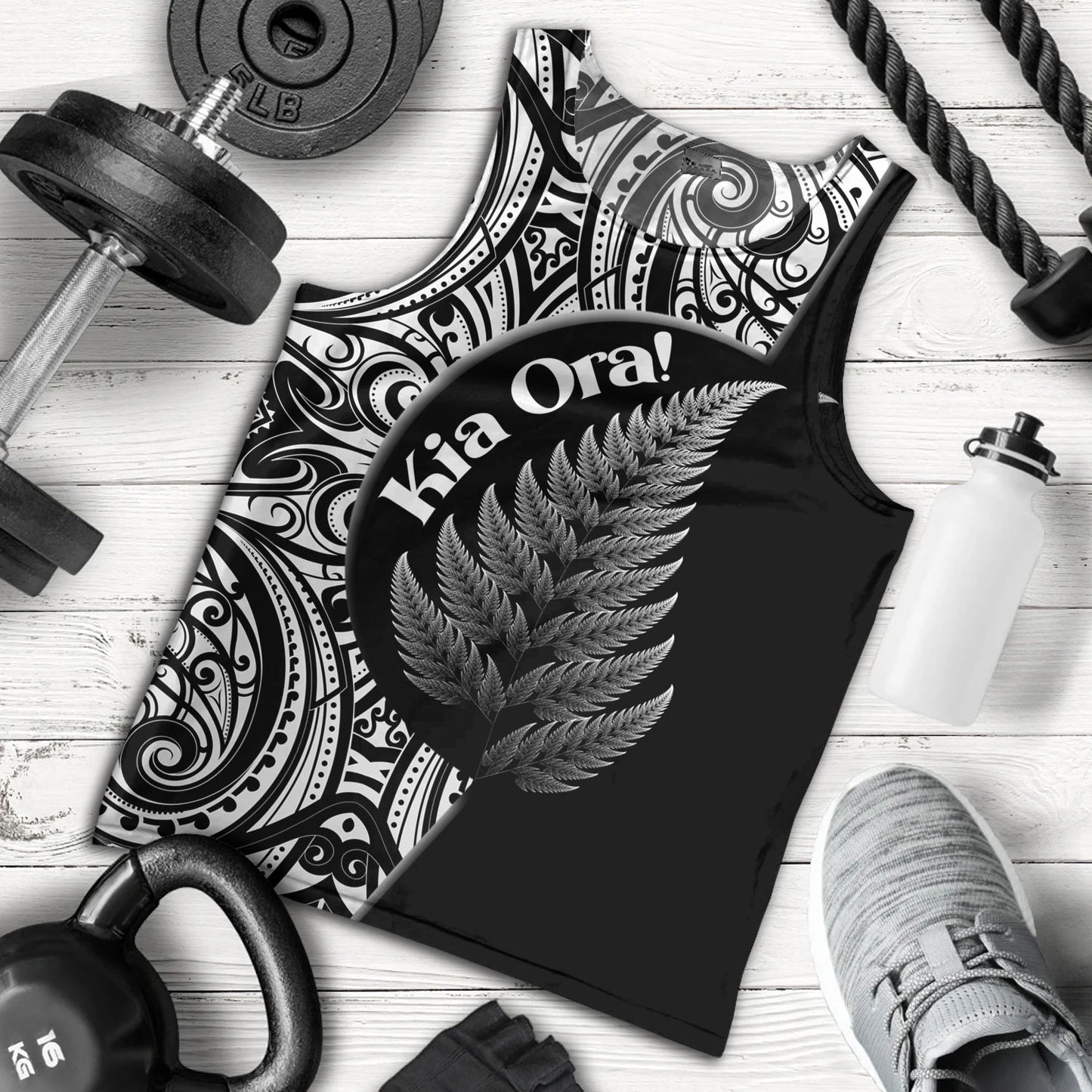 New Zealand Custom Personalised Tank Top Kia Ora Silver Ferns Style