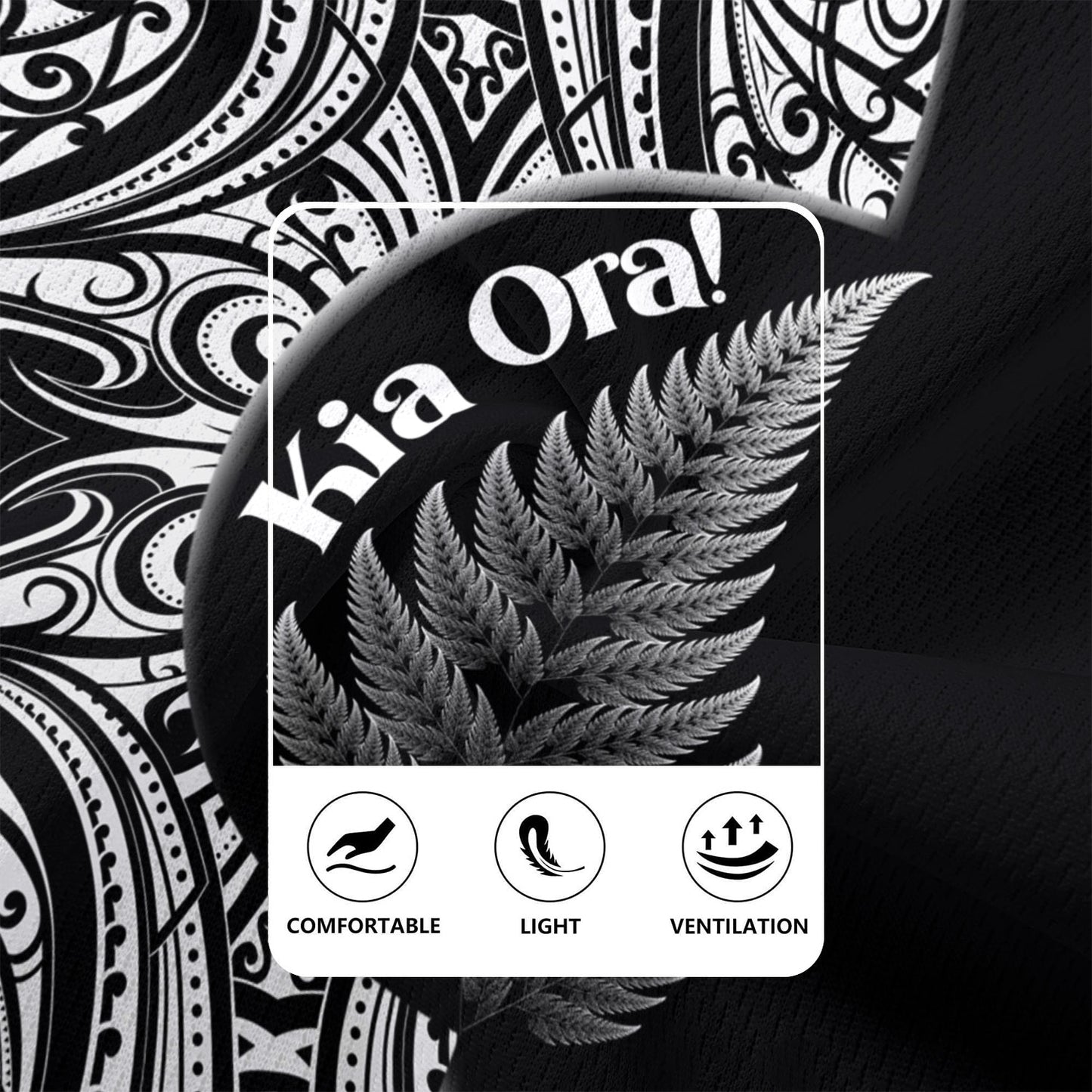 New Zealand Custom Personalised Rugby Jersey Kia Ora Silver Ferns Style