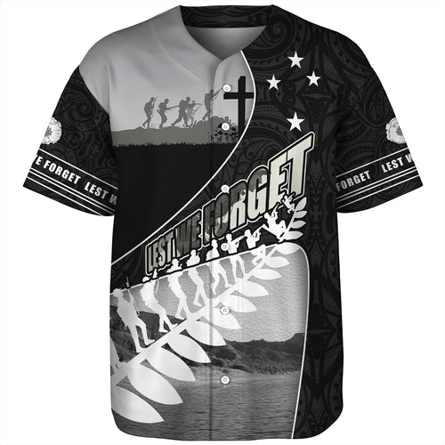 New Zealand Baseball Shirt Lest We Forget Anzac Bay Beach