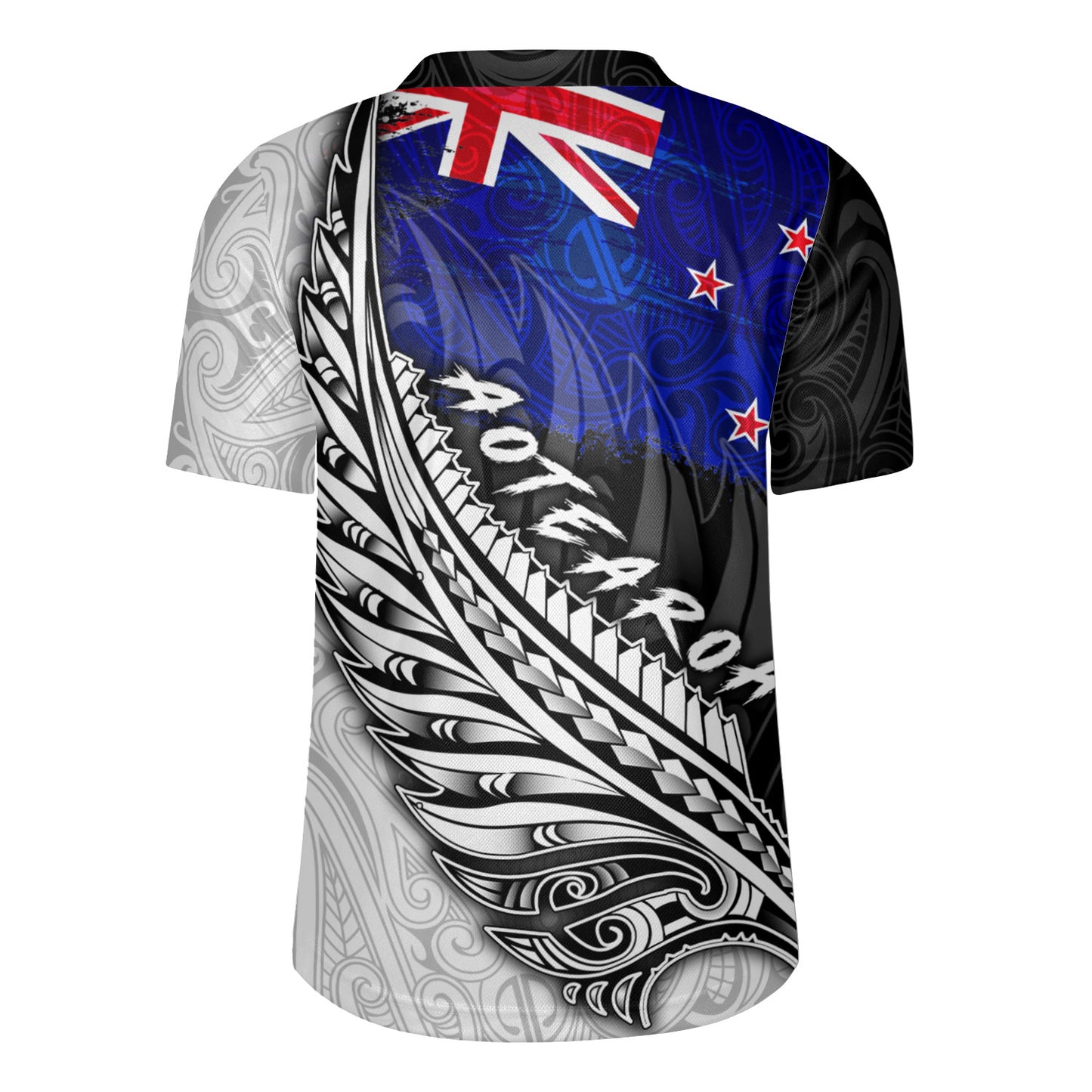New Zealand Custom Personalised Rugby Jersey Maori Silver Fern Flag Vibes