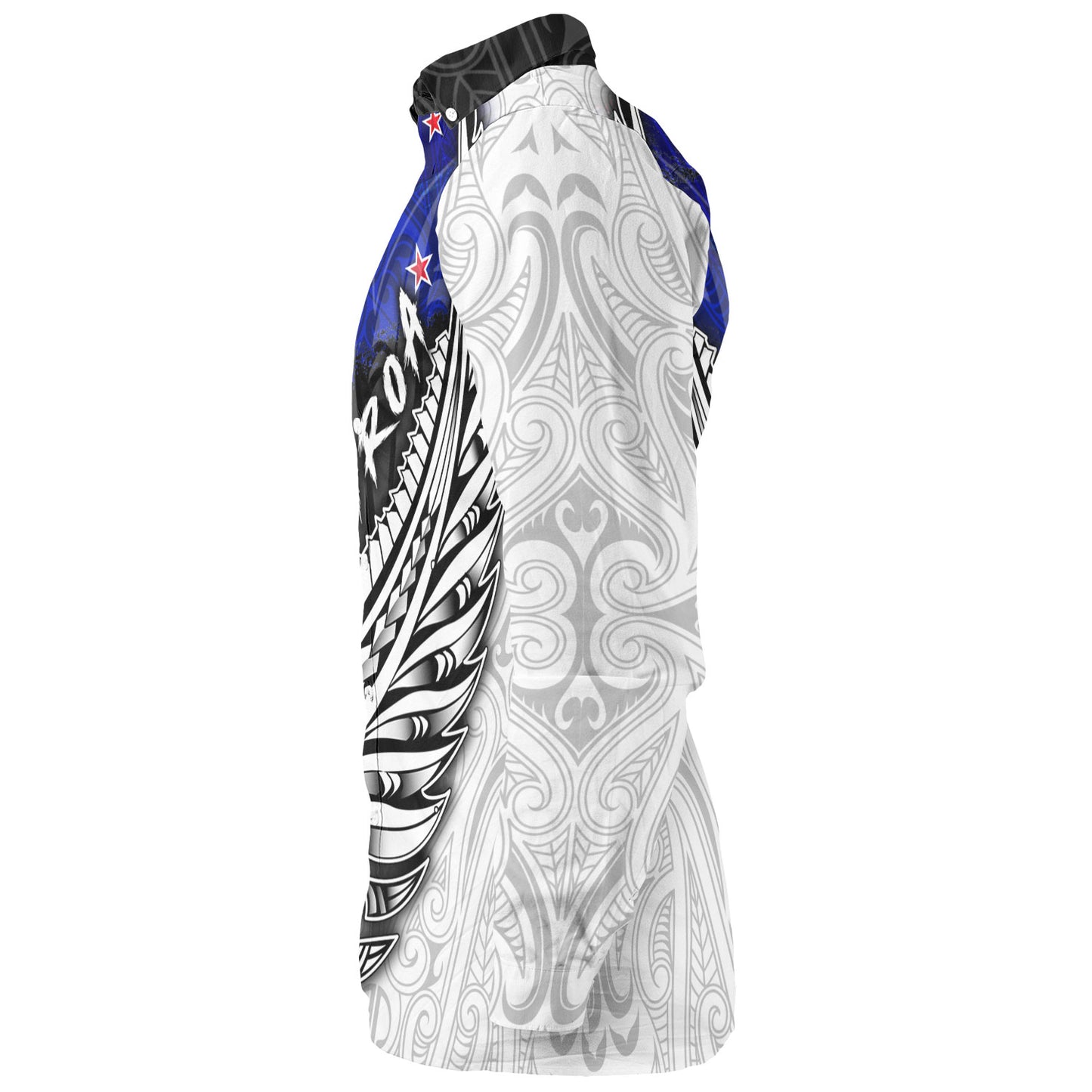 New Zealand Custom Personalised Long Sleeve Shirt Maori Silver Fern Flag Vibes