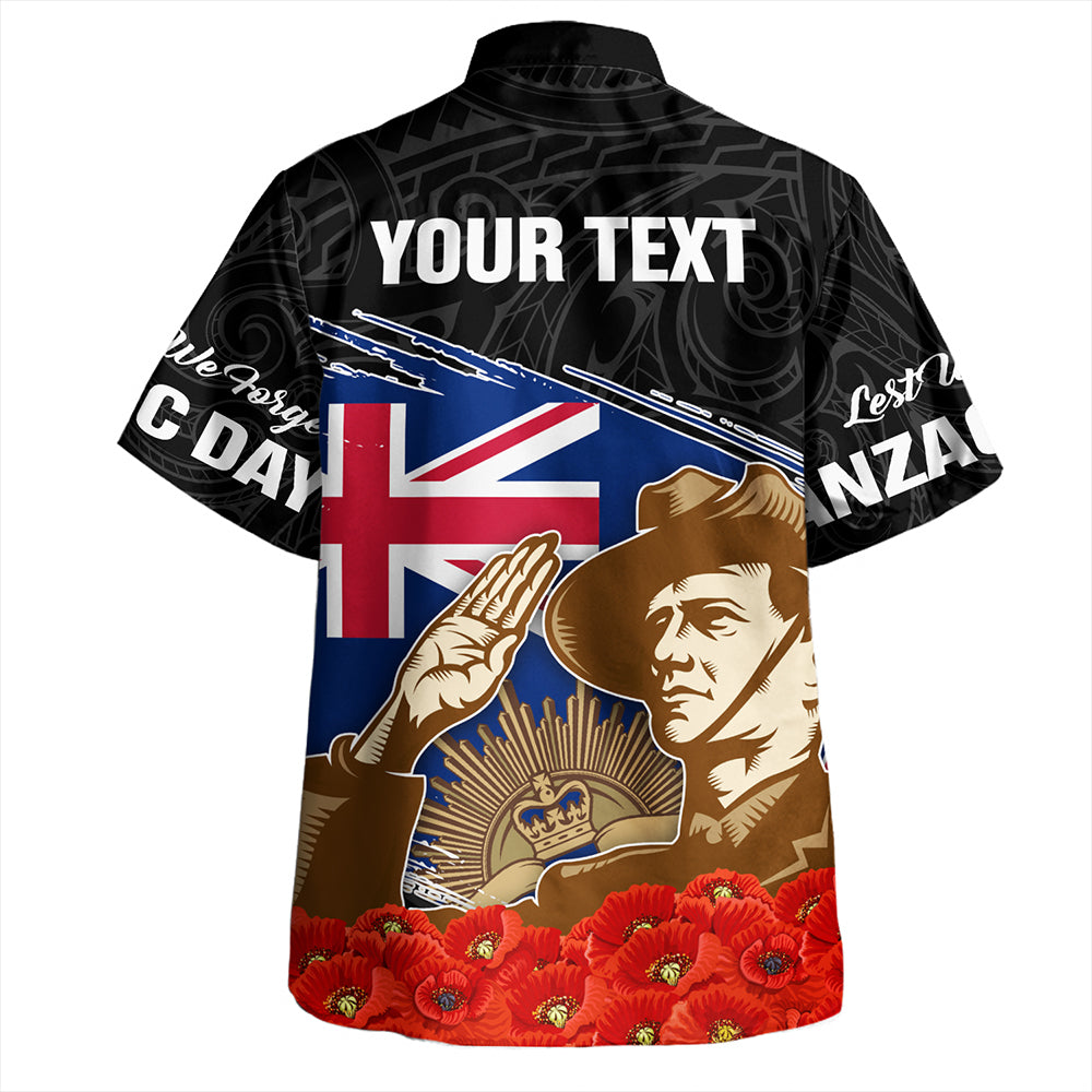 New Zealand Hawaiian Shirt Custom Remembrance Day The Red Poppy