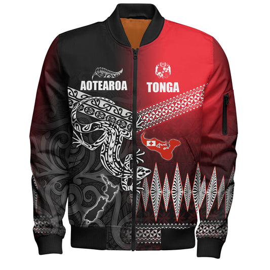 New Zealand Maori Aotearoa Tonga Bomber Jacket