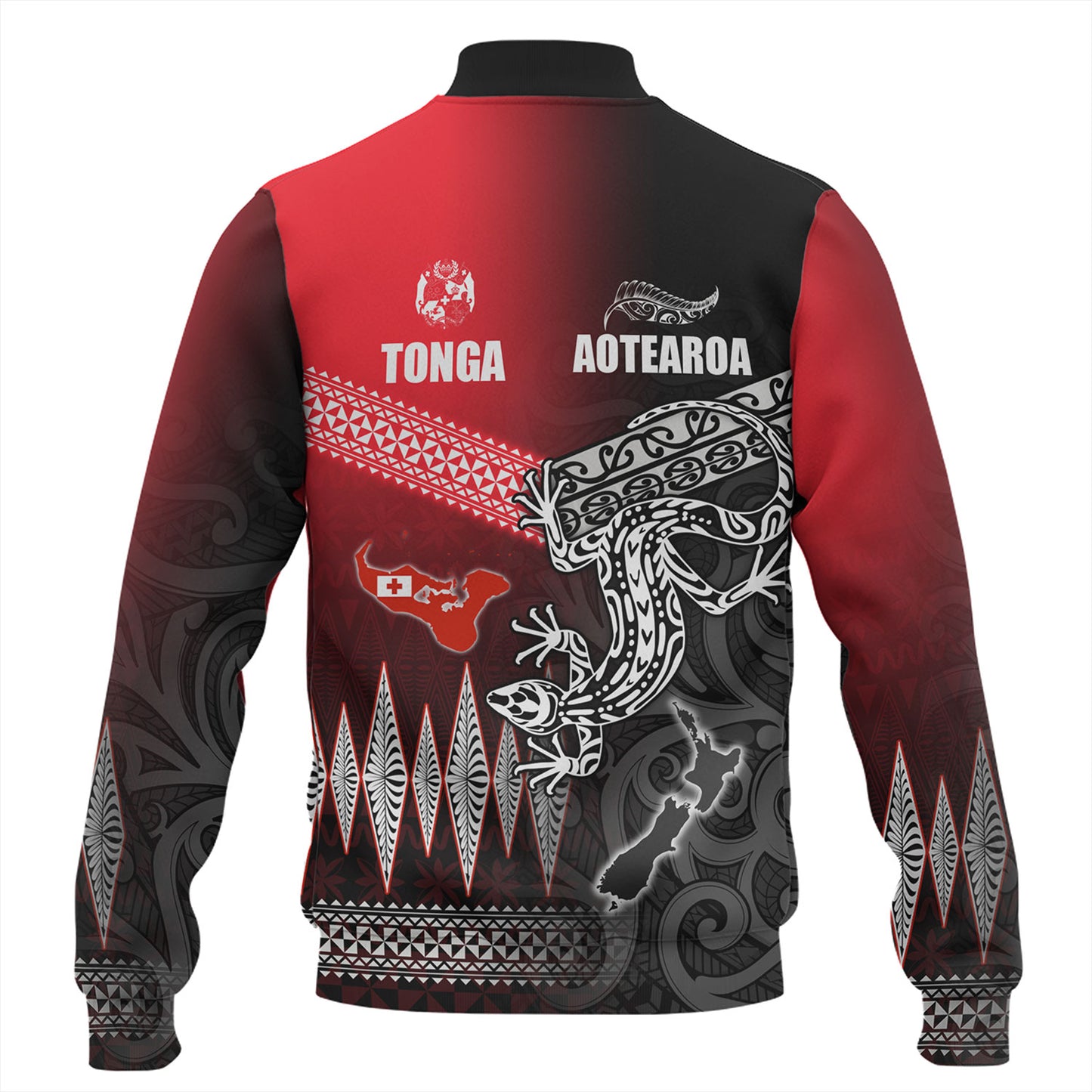 New Zealand Maori Aotearoa Tonga Baseball Jacket