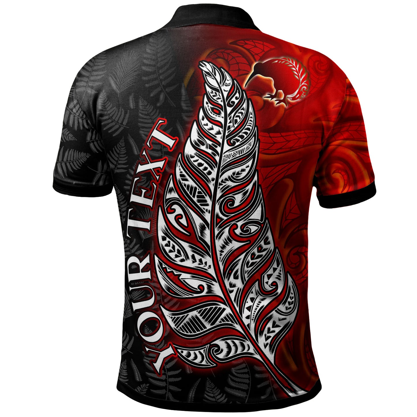 New Zealand Polo Shirt - Custom Aotearoa Silver Fern With Kiwi Bird Maori Style