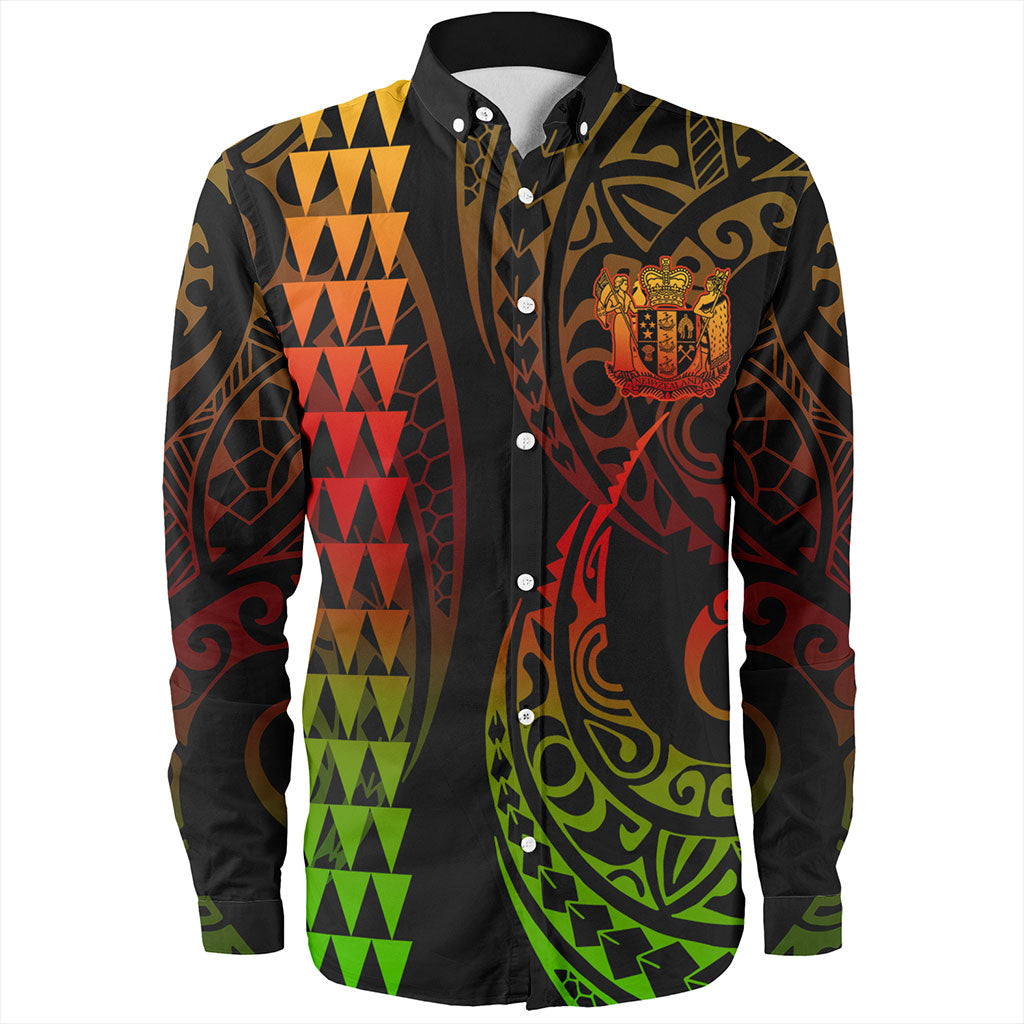 New Zealand Long Sleeve Shirt Kakau Style