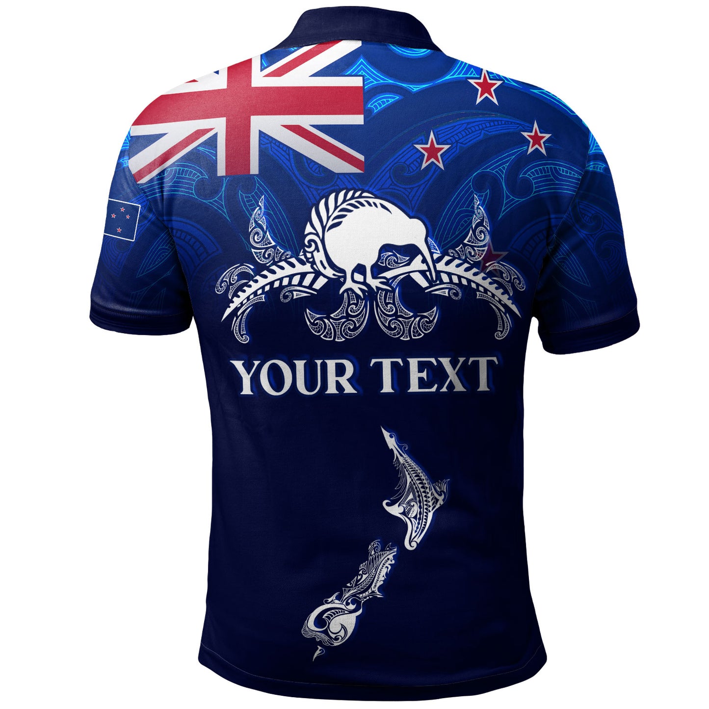 New Zealand Polo Shirt - Custom Map Kiwi Bird Mascot