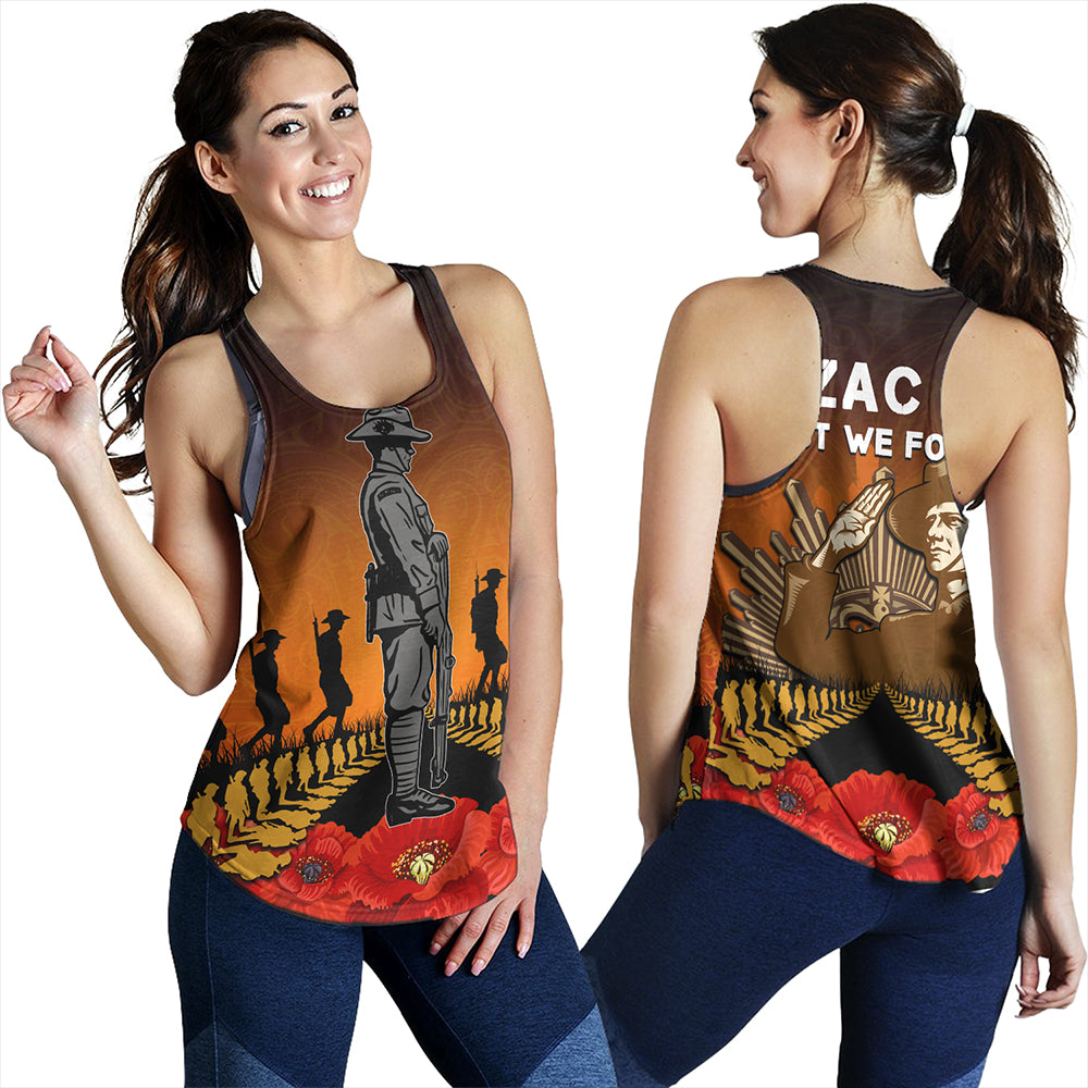 New Zealand Women Tank Anzac Day Lest We Forget Silver Fern