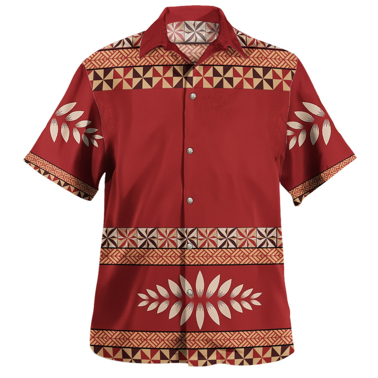 Tonga Combo Puletasi And Shirt Ngatu Design Pattern