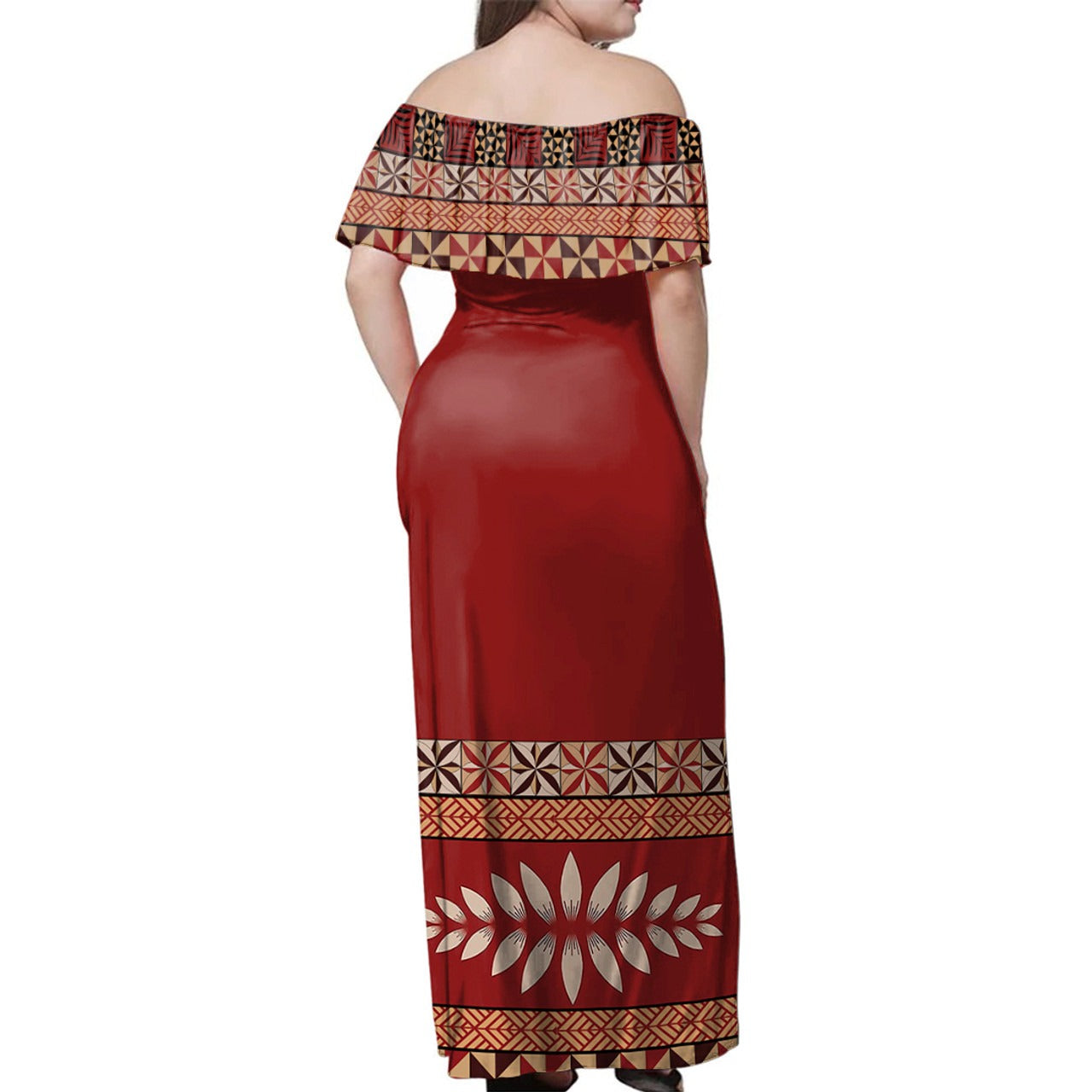 Tonga Combo Dress And Shirt Ngatu Design Fabric