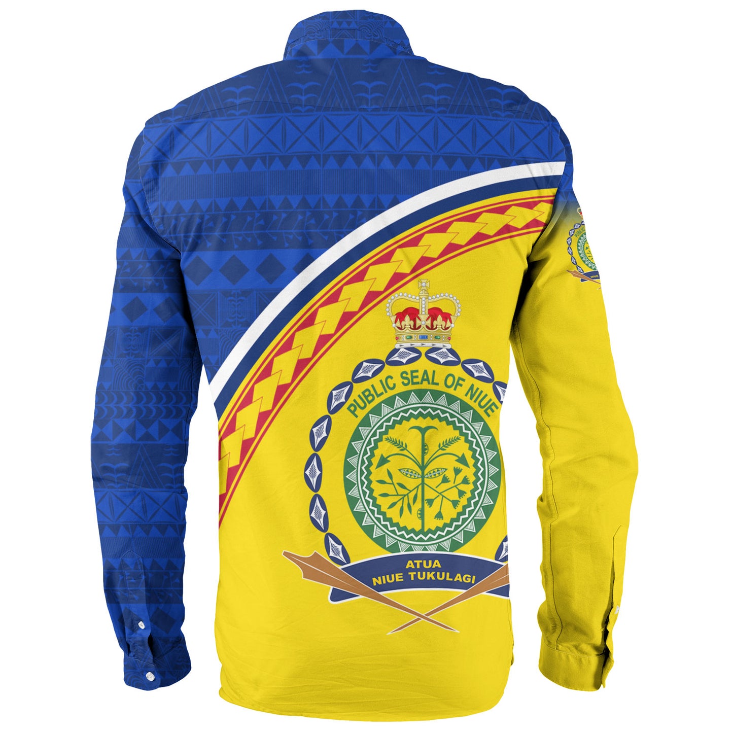Niue Custom Personalised Long Sleeve Shirt Niue Patterns Hiapo Curve Style