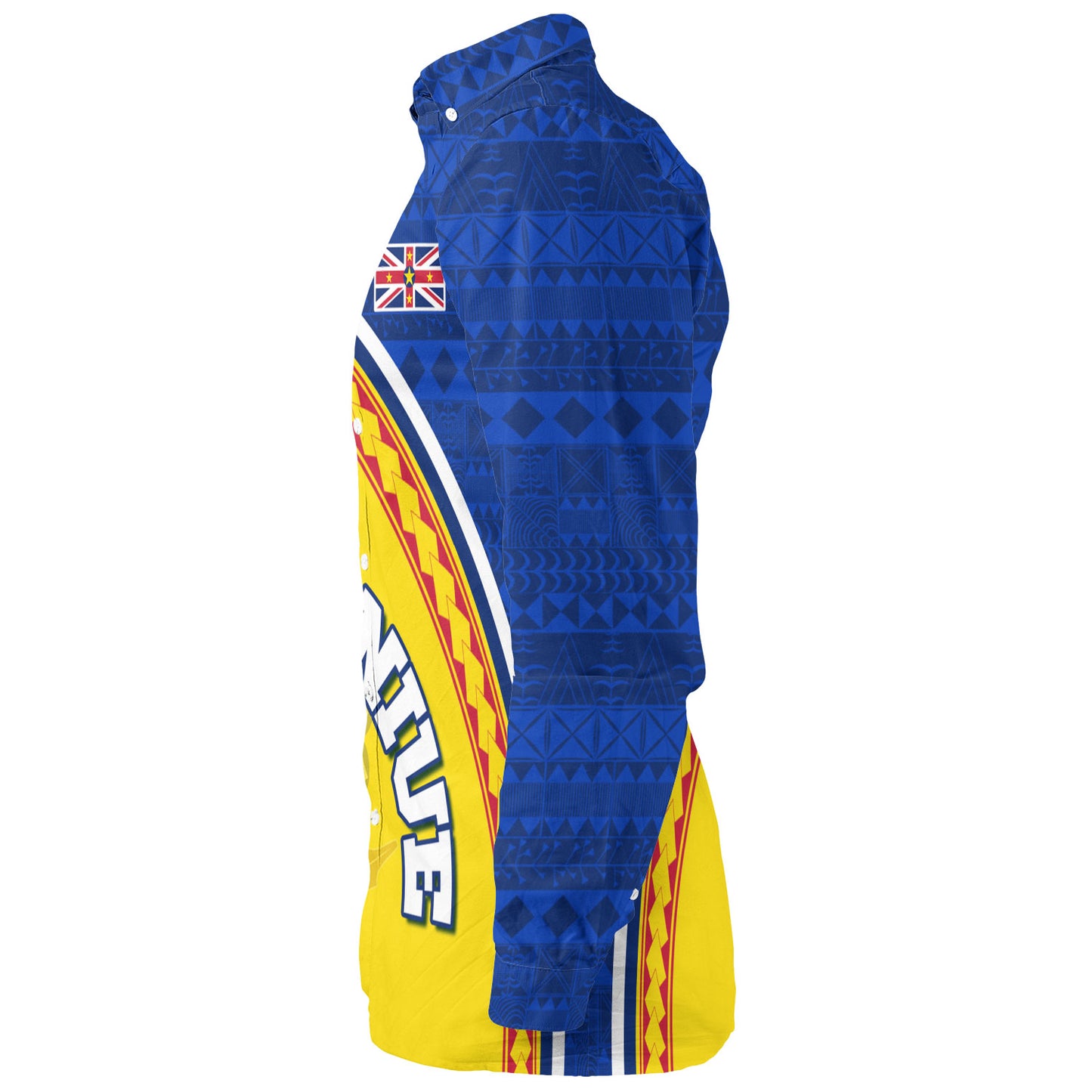 Niue Custom Personalised Long Sleeve Shirt Niue Patterns Hiapo Curve Style