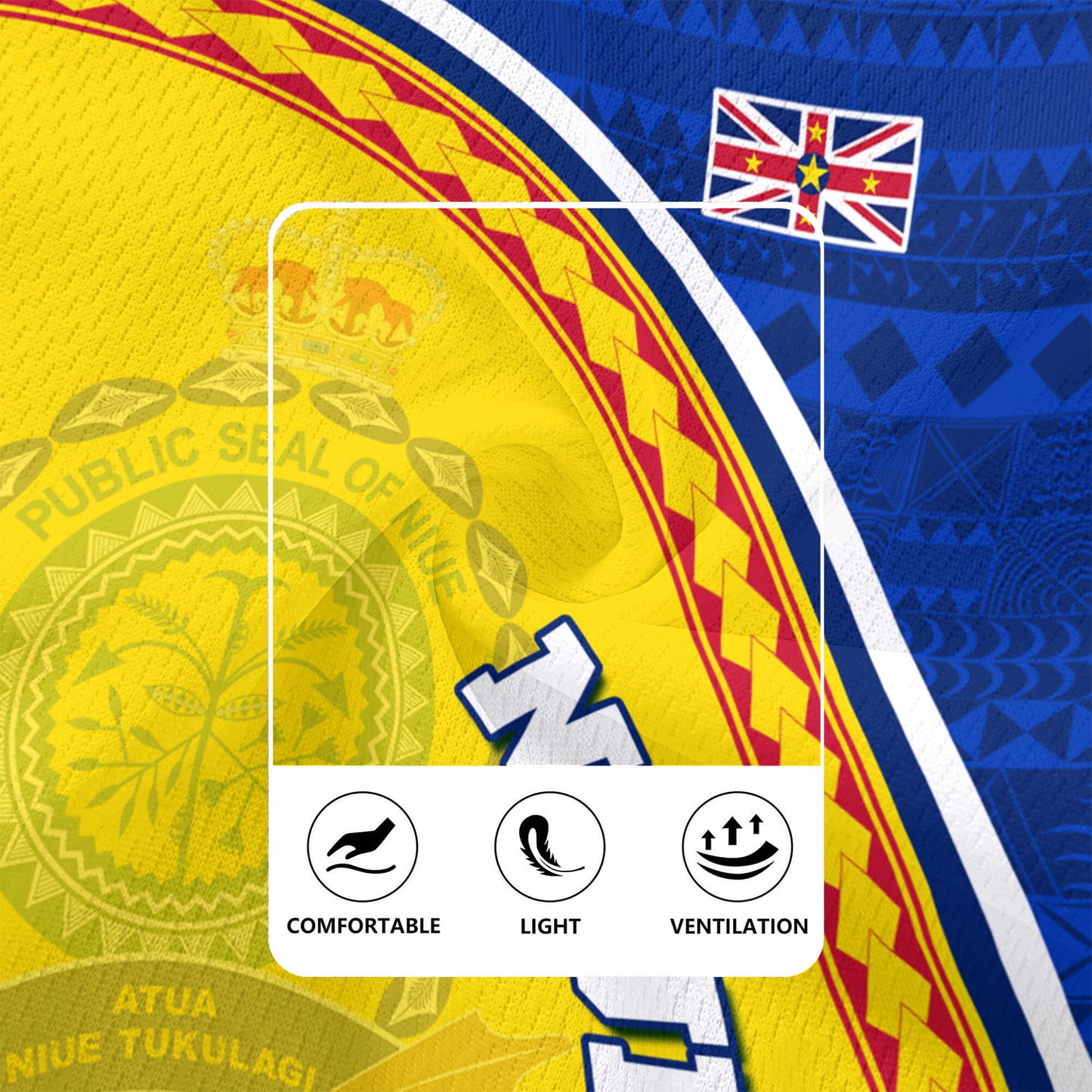Niue Custom Personalised Rugby Jersey Niue Patterns Hiapo Curve Style