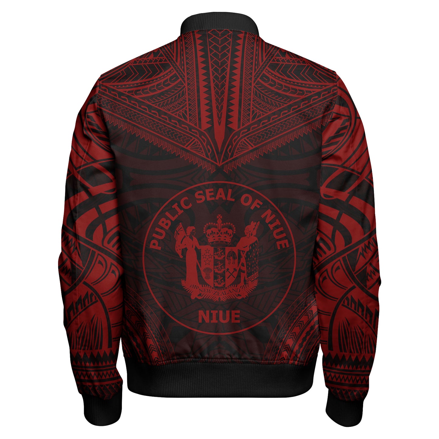 Niue Polynesian Chief Bomber Jacket - Red Version
