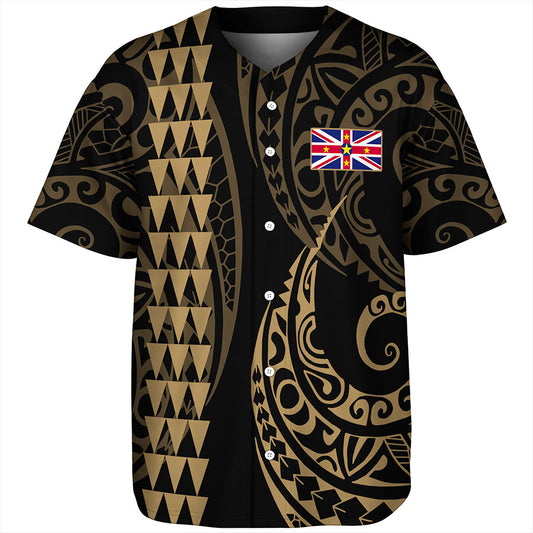 Niue Baseball Shirt Kakau Style Ver.1