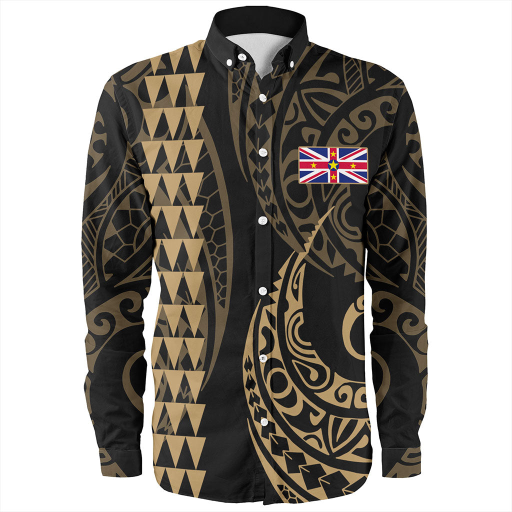 Niue Long Sleeve Shirt Kakau Style Ver.1