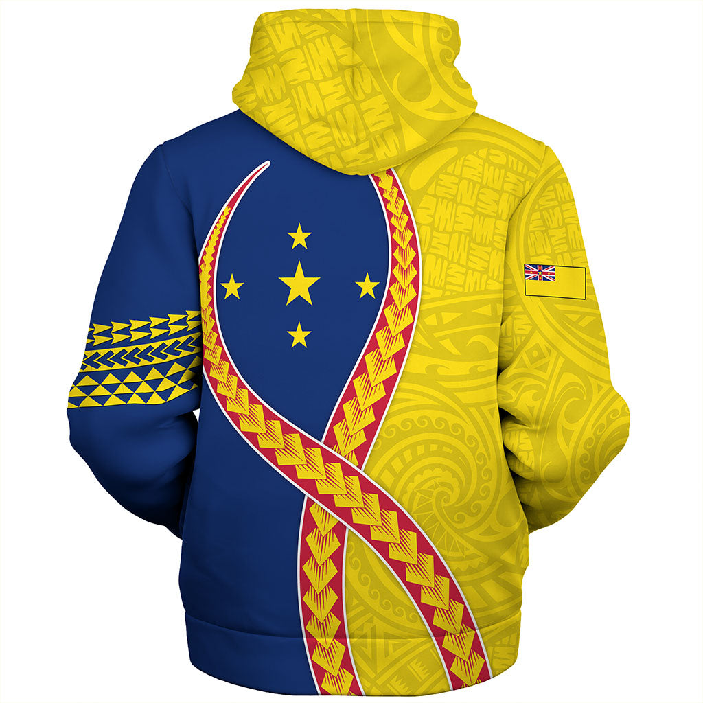 Niue Sherpa Hoodie Tribal Polynesian In My Heart