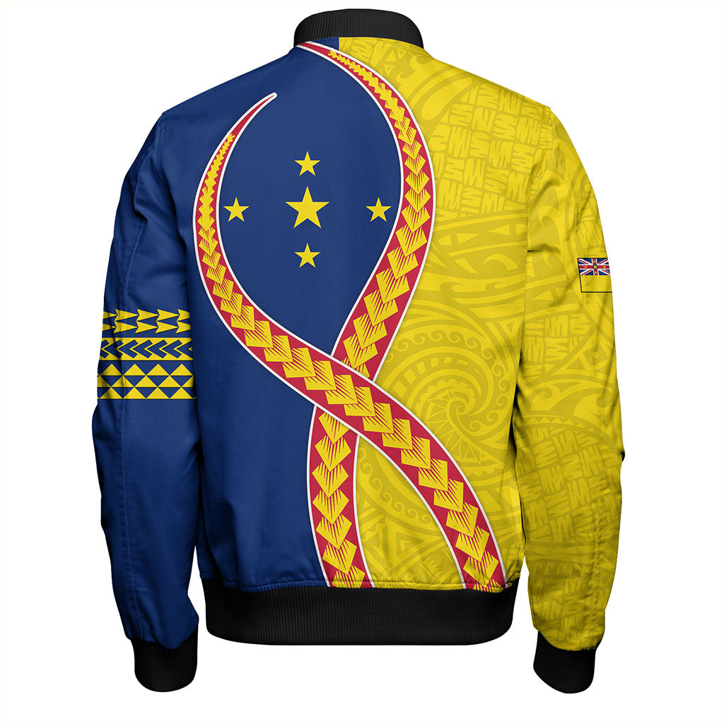 Niue Bomber Jacket Tribal Polynesian In My Heart