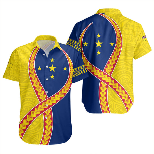 Niue Short Sleeve Shirt Tribal Polynesian In My Heart