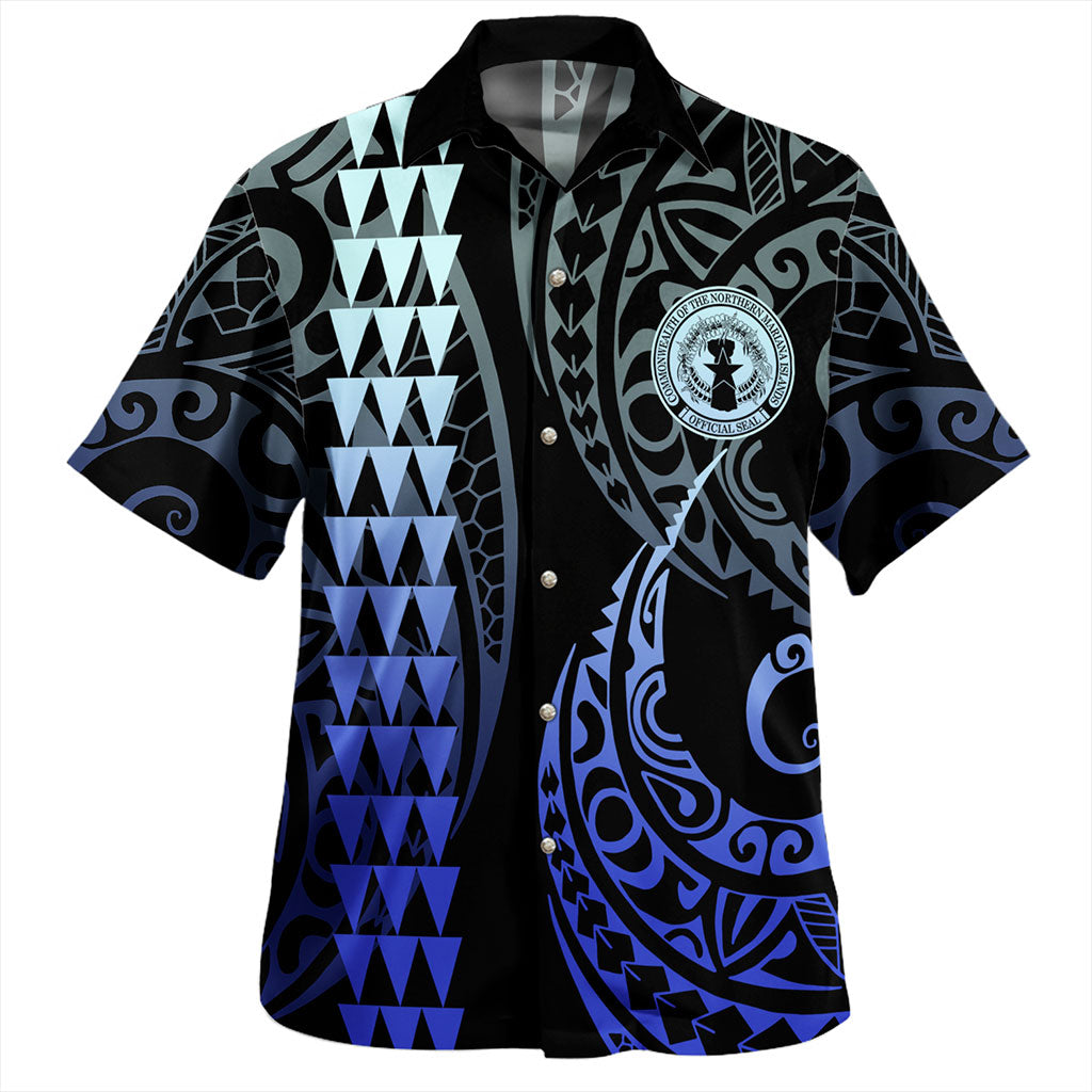 Northern Mariana Islands Hawaiian Shirt Kakau Style