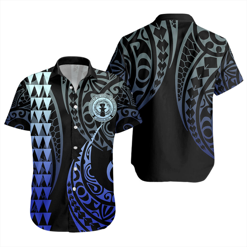 Northern Mariana Islands Short Sleeve Shirt Kakau Style