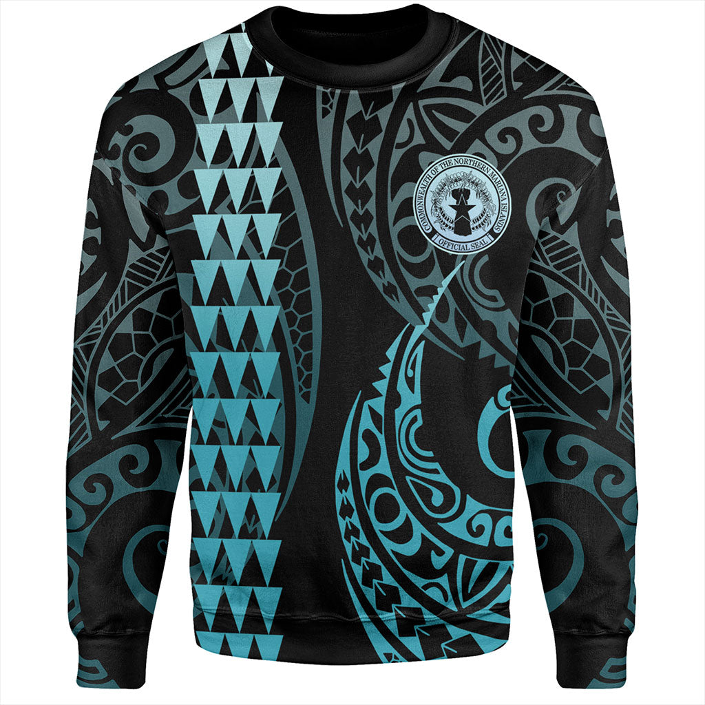 Northern Mariana Islands Sweatshirt Kakau Style Ver.1