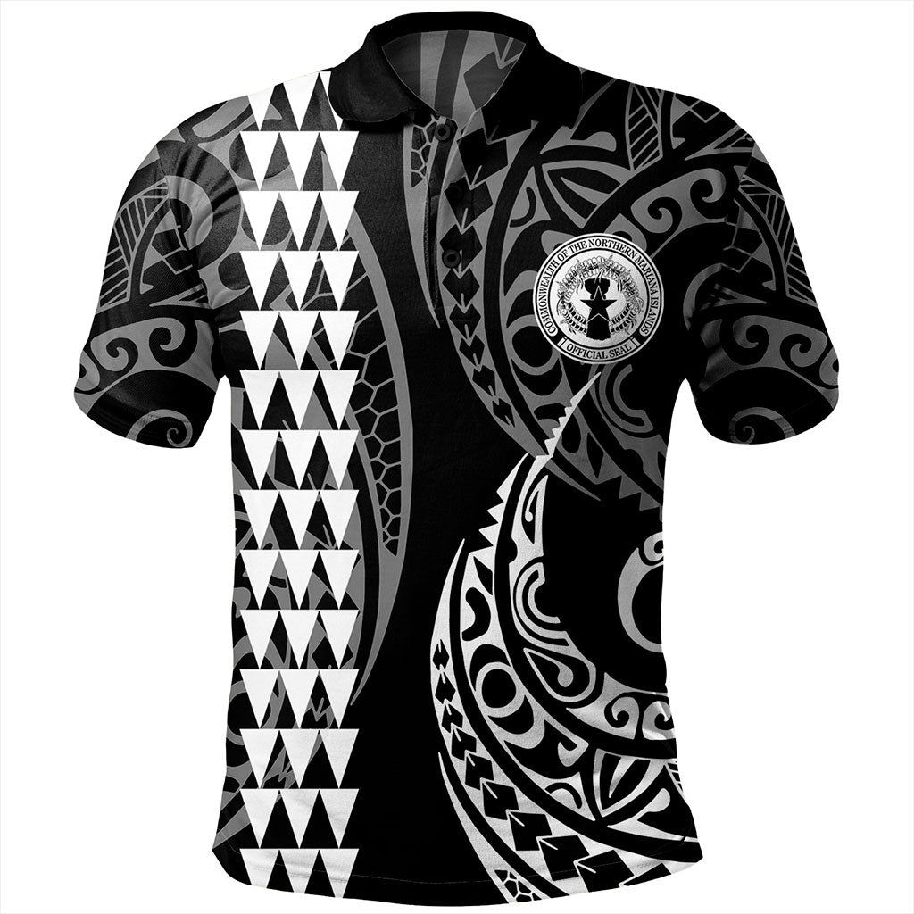 Northern Mariana Islands Polo Shirt Kakau Style Ver.1