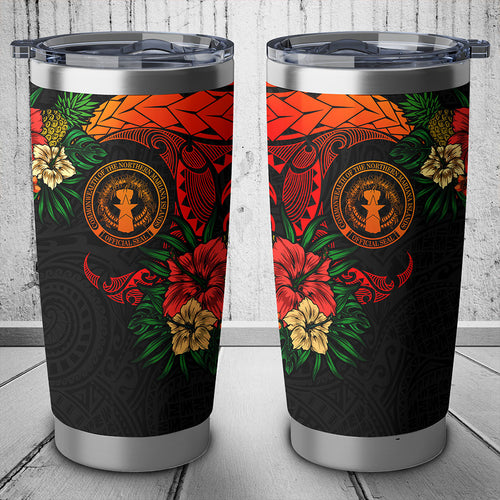 Northern Mariana Islands Tumbler Polynesian Tropical Coat Of Arms