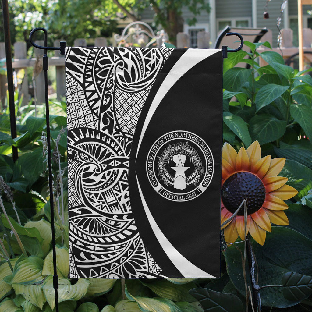 Northern Mariana Islands Garden Flag Lauhala Circle White