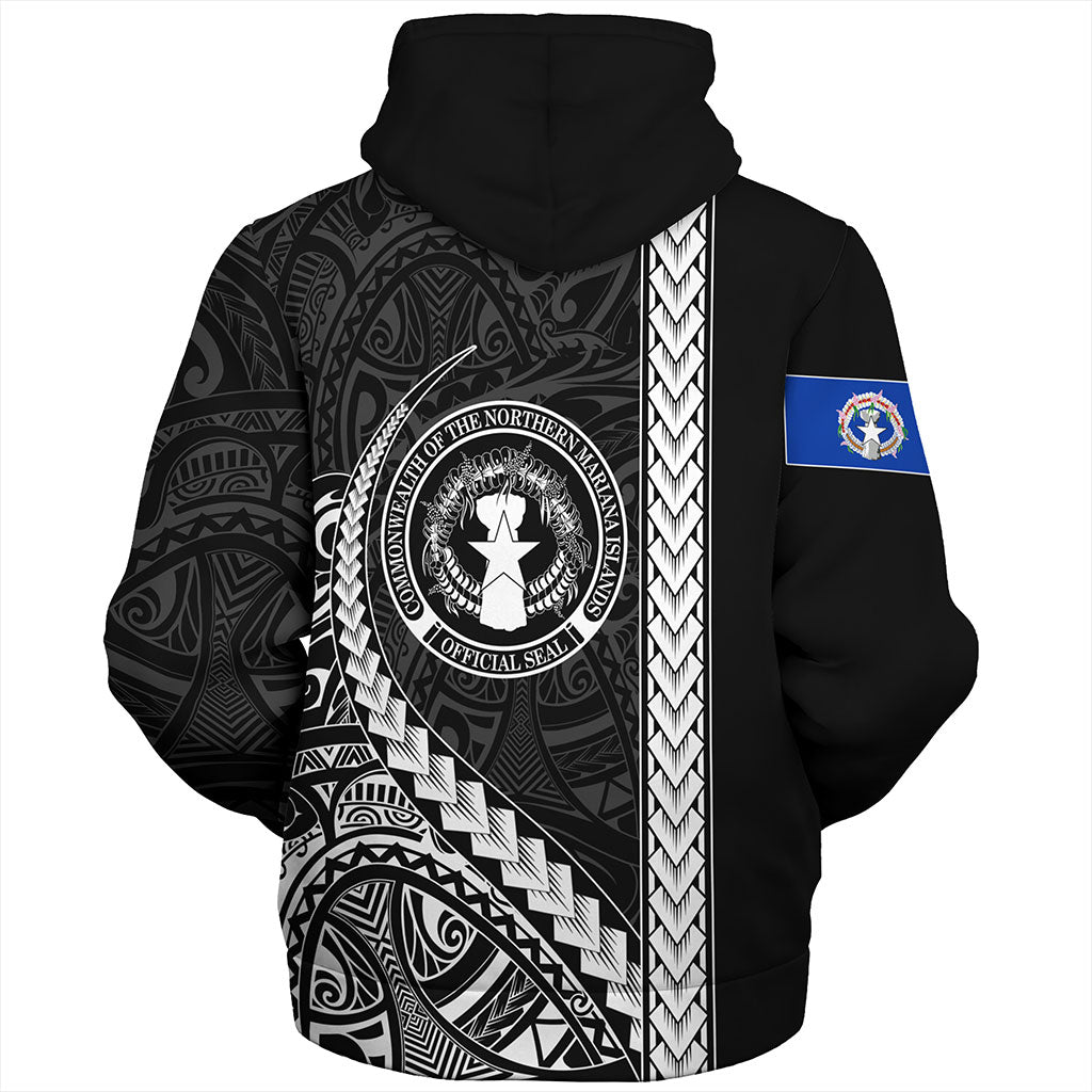 Northern Mariana Islands Sherpa Hoodie Tribal Micronesian Coat Of Arms