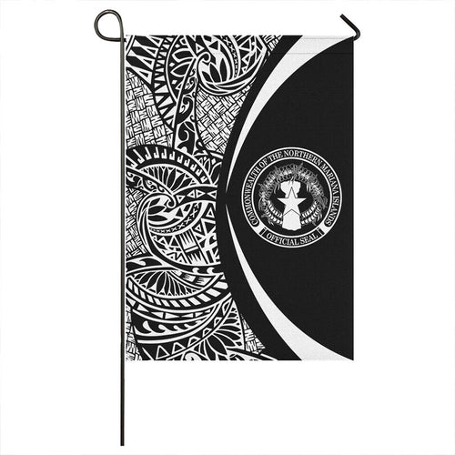 Northern Mariana Islands Garden Flag Lauhala Circle White
