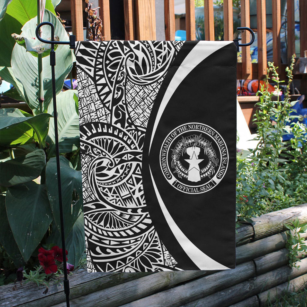 Northern Mariana Islands Garden Flag Lauhala Circle White