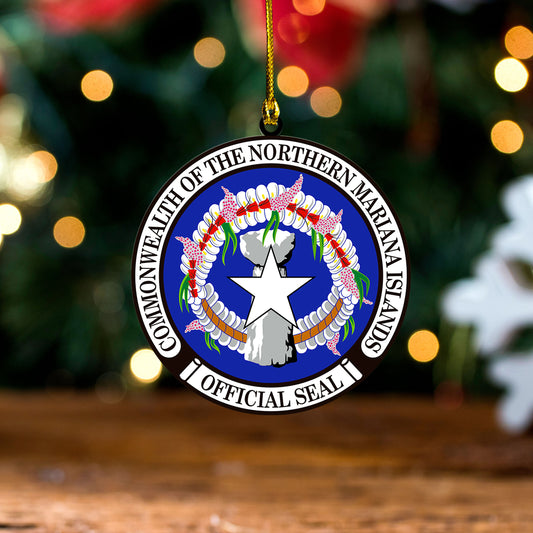 Northern Mariana Islands Acrylic And Wooden Ornament Coat Of Arms