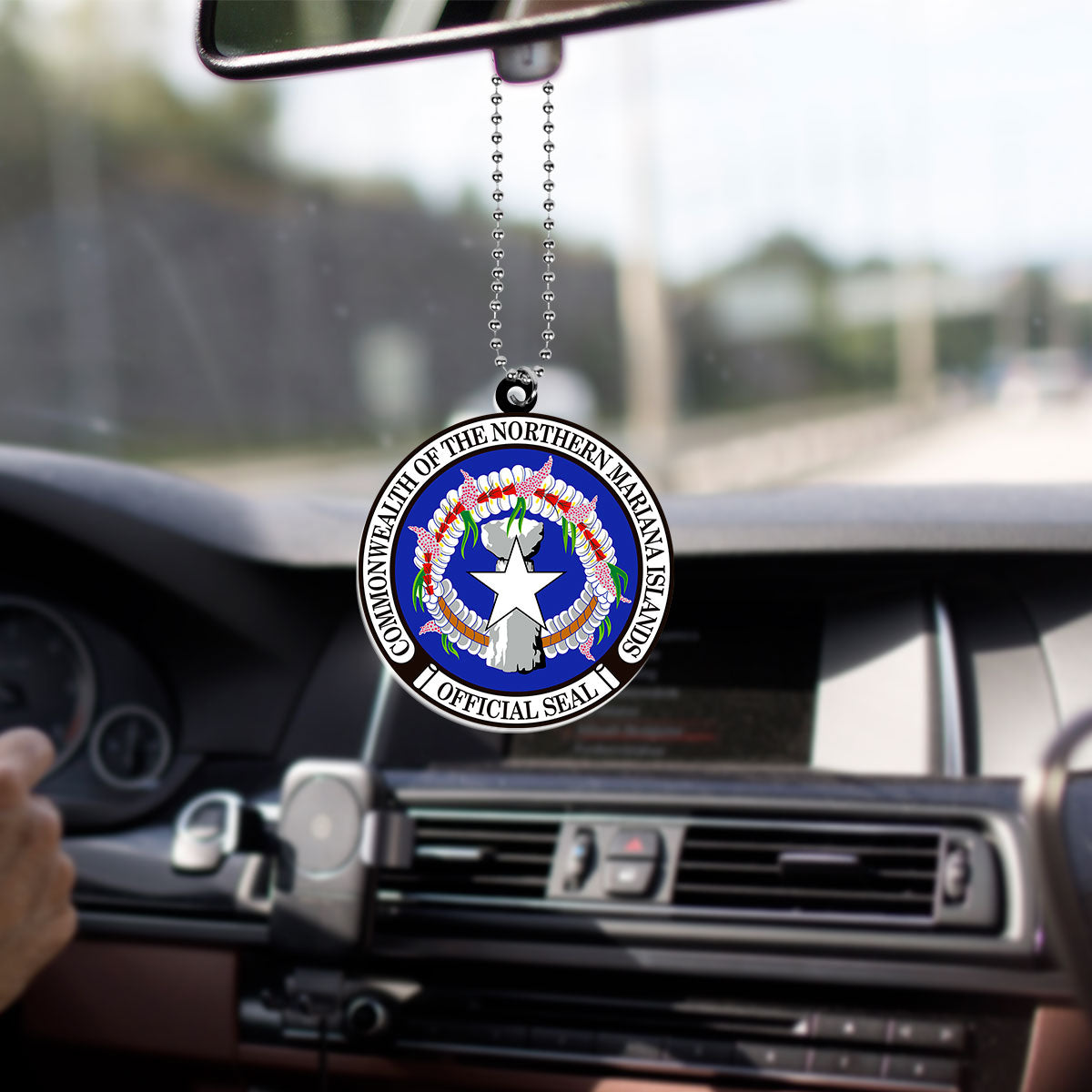 Northern Mariana Islands Car Hanging Ornament Coat Of Arms