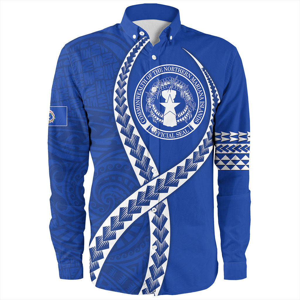 Northern Mariana Islands Long Sleeve Shirt Tribal Polynesian In My Heart