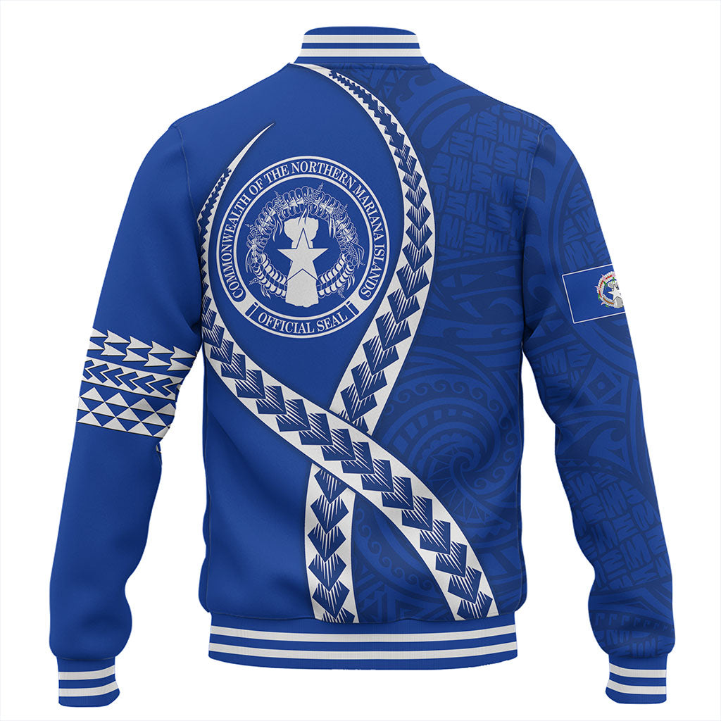 Northern Mariana Islands Baseball Jacket Tribal Polynesian In My Heart