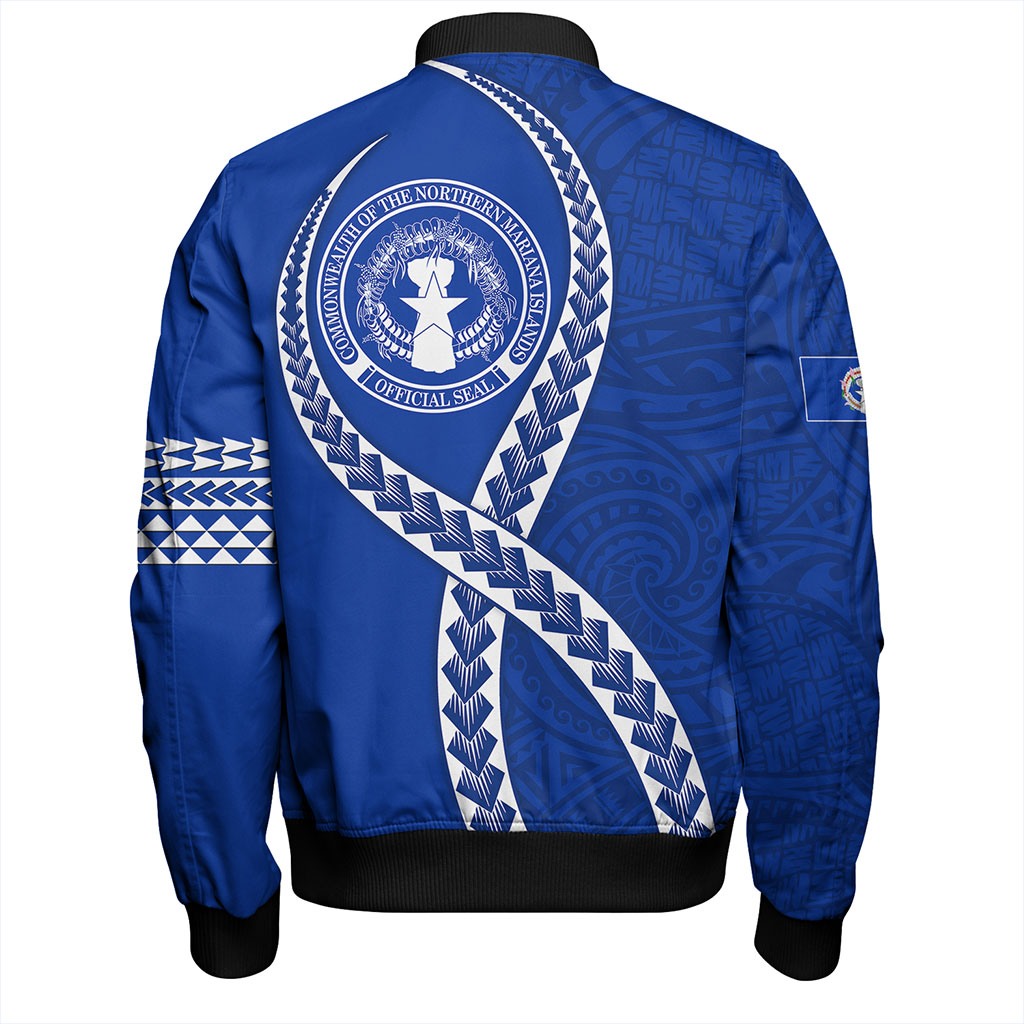 Northern Mariana Islands Bomber Jacket Tribal Polynesian In My Heart