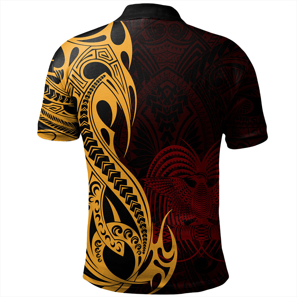 Papua New Guinea Polo Shirt PNG Tribal Tattoo Symbols