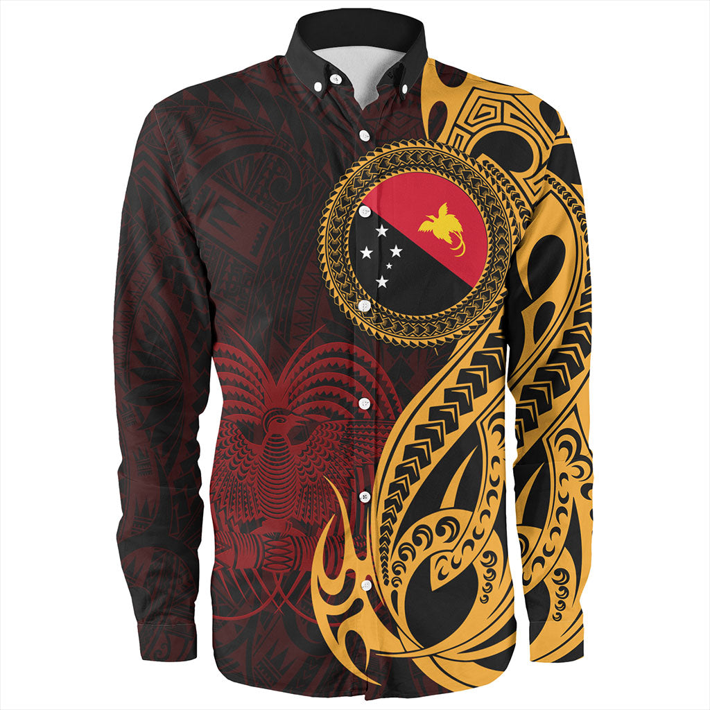 Papua New Guinea Long Sleeve Shirt PNG Tribal Tattoo Symbols