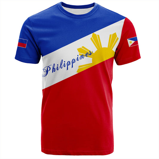 Philippines Filipinos T-Shirt Flag Sun Style