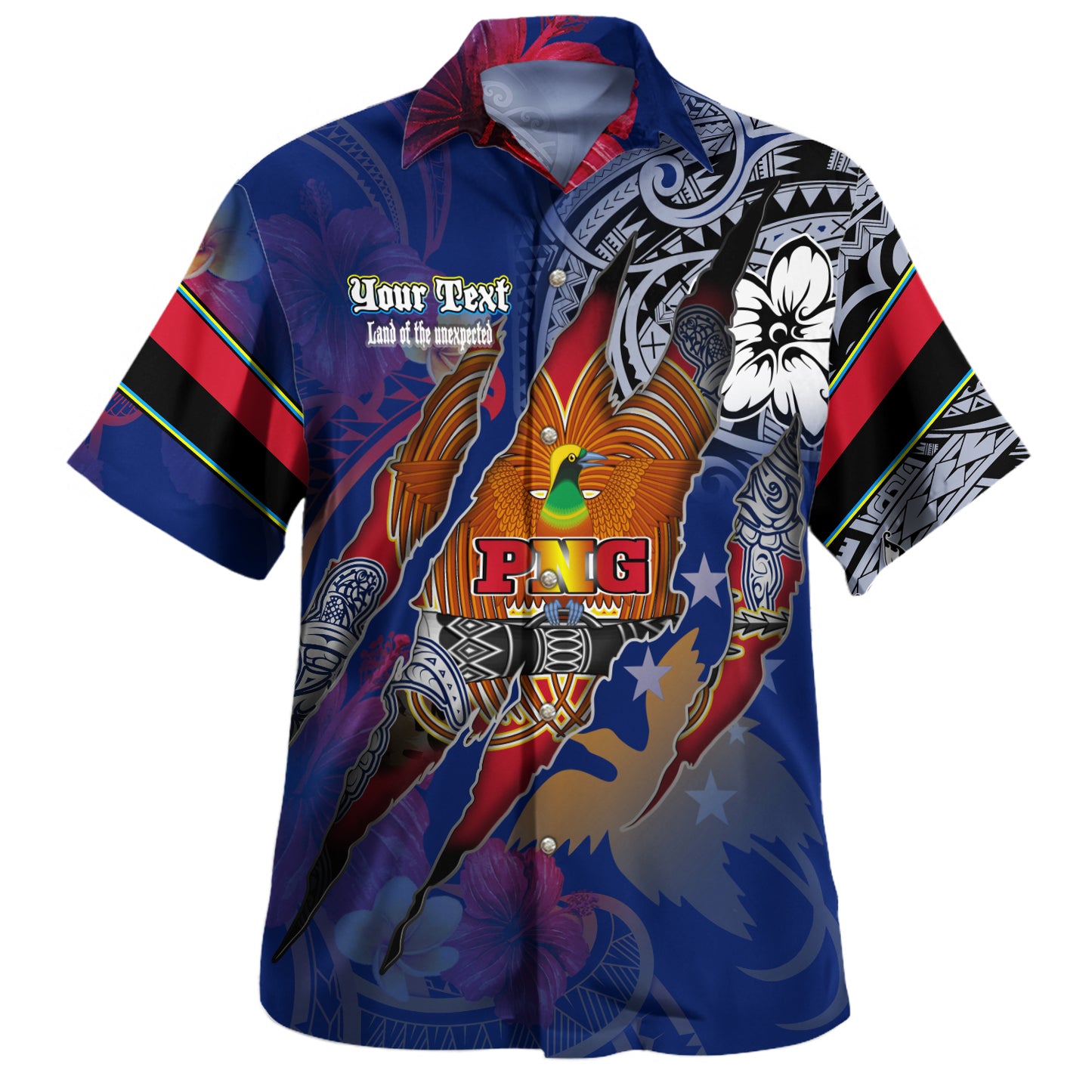 Vanuatu Custom Personalised Hawaiian Shirt Polynesian Tropical Summer