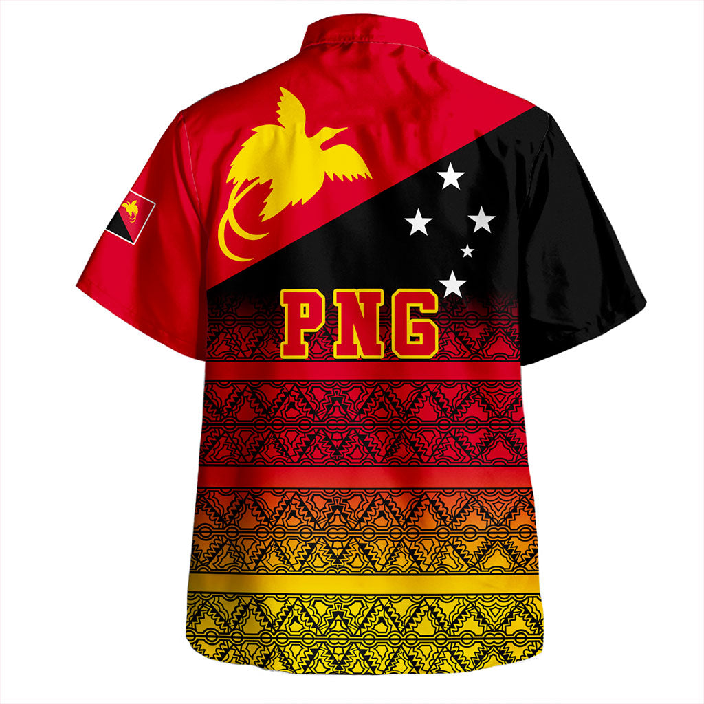 Papua New Guinea Hawaiian Shirt Turtle Polynesian Tribal Coat Of Arms