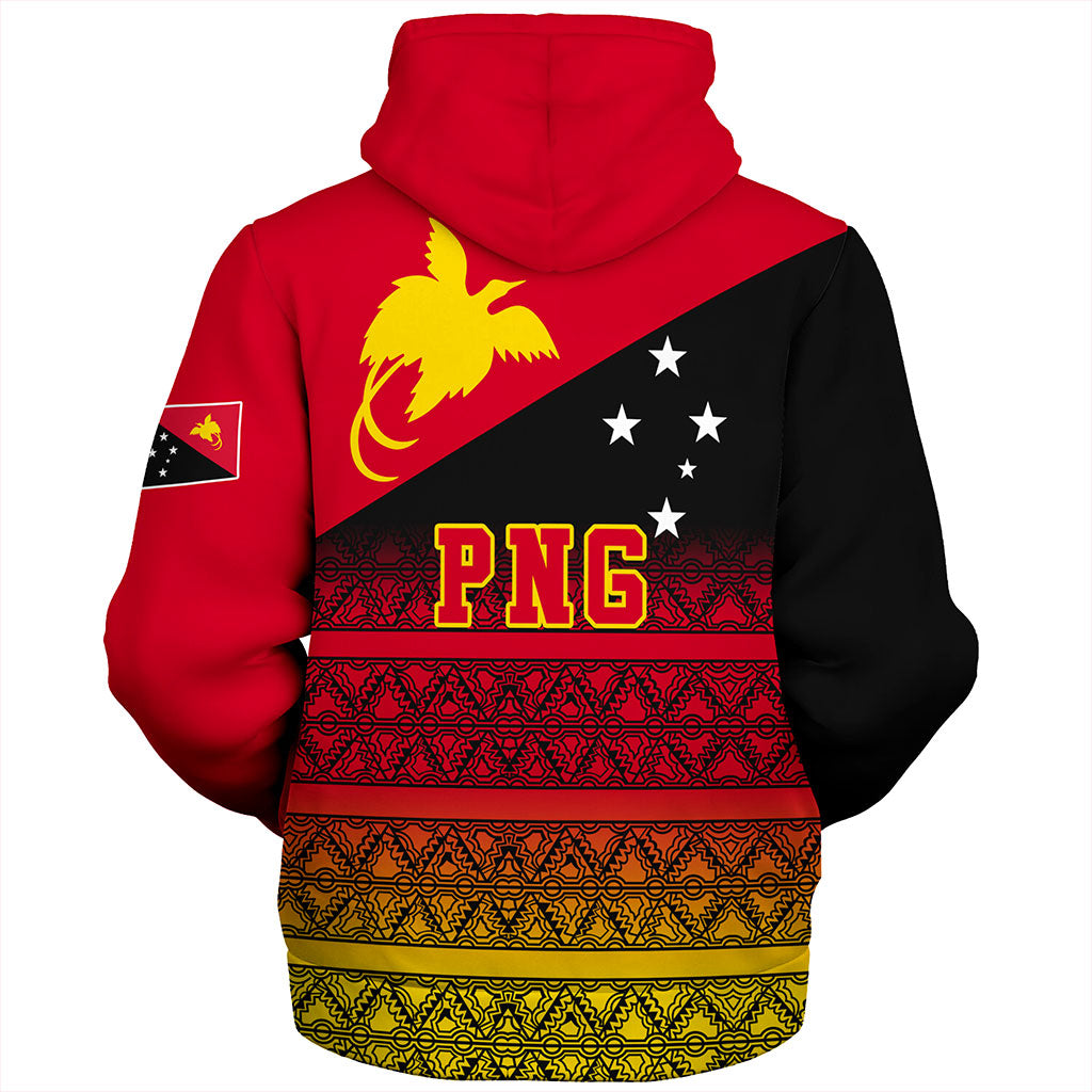 Papua New Guinea Sherpa Hoodie Flag Pattern Tapa Clothes