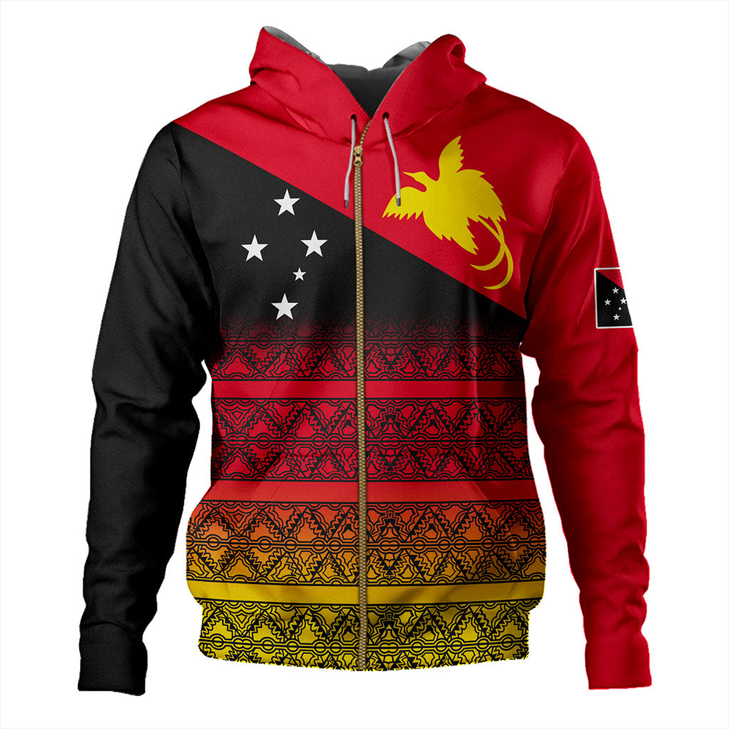 Papua New Guinea Hoodie Flag Pattern Tapa Clothes