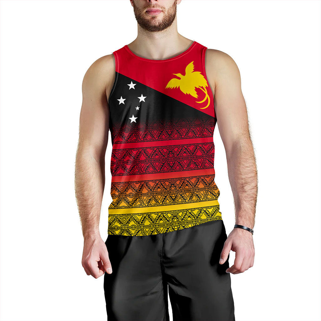 Papua New Guinea Tank Top Flag Pattern Tapa Clothes