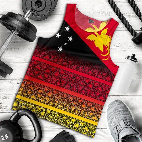 Papua New Guinea Tank Top Flag Pattern Tapa Clothes