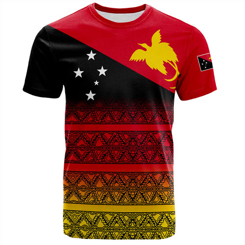 Papua New Guinea T-Shirt Flag Pattern Tapa Clothes