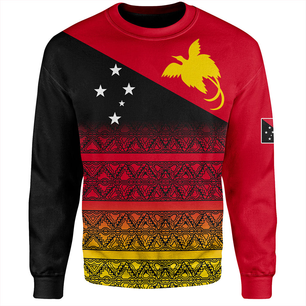 Papua New Guinea Sweatshirt Flag Pattern Tapa Clothes