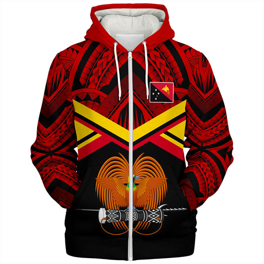 Papua New Guinea Sherpa Hoodie Tribal Melanesia Special Style